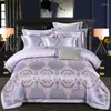 Ensembles de literie 2024 PCS PCS LIGNE DE LIT PLAGES CAMA CAMA European 4PCS 60S Tribute FourTice Set Pure Size Counter pour Home