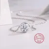 Chaines BFClub 0,5 Collier Moisanite pour femme Bijoux de fête de mariage 925 Cadeau d'anniversaire Sliver Sliver