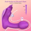 2 In1 fjäril sexleksak för kvinnor, 10 frekvens klitoris stimulator suger g-spot vibrator, fjärrkontroll klitoris suger dildo sex leksak för vuxna (röd)