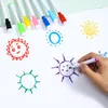 Kleurrijk klein magisch water schilderpen water zwevend wissende doodle kids student kinderen die magische whiteboard markeringen trekken