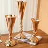 Vase en métal de trompette pour centres de table pour décoration intérieure