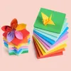 100pcs Origami Square Paper Dwustronne składanie Lucky Wish Paper Crane Craft DIY Kolorowe notatniki 7x7/10x10/15x15/20x20 cm