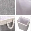 Torby na pranie składane tkanina koszyka do sypialni Ubrania Składa z ręcznie bawełnianą lnianą brudną torbą