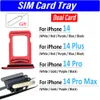 Accessori del supporto per slot per slot con chip con chip con schema di scheda SIM originale per iPhone 14/14 Plus / 14 Pro / 14 Pro Max + Pin