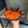 Og Sapatos de vestido kgdb y3 tênis de tênis grossos laranja laranja de corrida esportiva feminina laço de couro