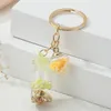 Keychains Pretty Sea Ocean Shell Colorful Star Glass Bottle Key Rings For Women Men Friendship Gift Handbag Decoration Jewelry