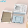 MiFuny Foldable Cat Litter Box with Scratching Board Enclosed Cat Toilets Sandboxes with Top Nest Scoop Pet Cleaning Supplies