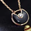 High End Designer Halsband Carter Nytt amuletthalsband för kvinnor 18K Rose Gold White Fritillaria Pendant Simple and Elegant Light Luxury Original 1: 1 Med Real Logo