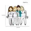 Hanreshe Creative BFF Doctor Nurse Enamel Broche Pin Medical Friendship Lapel Backack Badge Sieraden voor vrouwen Girls Geschenken