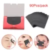 90st/pack Portable Bamboo Charcoal Oil Blotting Sheet Paper Oil Control Tissue Ansikt Olje Absorberande pappershud Care Makeup Tool