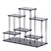 Acrylic Display Riser Stand for Figures,Cupcake,Cosmetic,Perfume,Jewelry,Collectibles for Storage Rack Organizer Holder Black