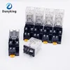 JQX-13F HH62P High power Relay Coil General DPDT Micro Mini Electromagnetic Relay Switch with Socket Base AC110V220V DC12V24V5A