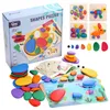 Bambini 3d puzzle Montessori Toys Rainbow Pebbles Game di pensiero logico Parish Painting Sensory Learning Toys per 3-6 anni