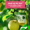 1Pack Solar Wasp Trap Outdoor Flying Hanging Reusable Wasp Cather Hanging With Light For Yellow Hornets Bee Insect Flies Traps