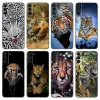 Животный Tiger Leopard Phone Case для Samsung Galaxy S23 S22 S21 S20 Ultra FE S10E S10 Lite S9 S8 Plus S7 S6 Edge мягкая черная крышка