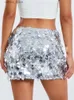 Сексуальная юбка Chronstyle Женщины Sequined Skints Sparkle Slim Fit Короткие мини -юбки блестящие блестящие карандашные юбки ночная вечеринка уличная одежда 2023 L410