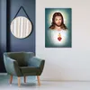 Vintage luminoso Gesù Cristo poster Gesù, confido in te Qoutes Canvas Dipingendo il Sacro Cuore di Gesù Cristo Room Decor