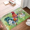 Carpets Chicken And Rooster Doormat Indoor Welcome Flannel Mat Entrance Outside Patio Anti-Slip Mats Durable & Washable 16x24 In
