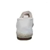 Casual Shoes 2024 Loafers Women Slip On Flats Solid Spring Summer Ladies Round Toe White Womens Leather Moccasins