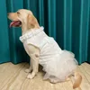 Большая собачья одежда Лето Большое свадебное платье Corgi Shiba Inu Samoyed Husky Labrador Golden Retriever одежда для домашних животных 240402