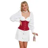 Treinador de cintura do espartilho de subsidrato vermelho -vermelho -de -busto gótico, cincher steampunk bustiers de melhor treino de lingerie cinturão de lingerie