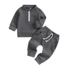 Set di abbigliamento per bambini 2 pezzi pantaloni carini a maniche lunghe top e set da cofano kawaii giornaliero morbido