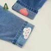 Pantaloni di pantaloni Amila bambine jeans pantaloni 2023 primaverile nuovi simpatici cartoni animati per bambini pantaloni in denim per 06 anni abiti per bambini di moda