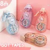 Journamm 8m 6m Dot Tape DIY Scrapbooking Collage Photo Album Office Stationery Supplies Double Sided Adhesive Roller Tape