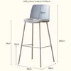 Minimalist Metal Legs Dining Chairs Modern Leather Plastic Living Room Bar Stools Lounge Chair Throne High Cadeiras Furniture
