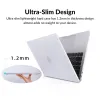 Fall Crystal Clear Hard Case för Mac Book Air 13 Retina Pro 14 15 med tangentbordskåpan för MacBook M2 Pro 13 16 2023 A2338 A2780 A2941