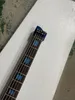 Guitare basse électrique bleu sans tête sans tête avec une touche en palissandre Pustagize