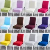 Dining Room Lycra Spandex Chair Cover Stretch White Chair Seat Slip Cover Removable For Kitchen Restaurant chair covers wedding