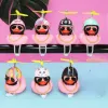 Bicycle Bell Daffy Pink Duck With Helmet Propeller Rubber Bike Accessories Motorbike Mtb Kids Bike Horn Light Duck Captain