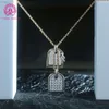 Популярные ювелирные изделия Mossanite D Vvs1 Iced Out 14k твердотворный кулон хип -хоп для мужчин