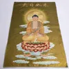 Tapissries China Buddhism Tyg Silk Tathagata Buddha Tangka Thangka Väggmålning Vägg hängande för heminredning Tapestry Meditation