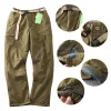 Animals Germany Windproof Waterproof Plush Soft Shell Pants Outdoor Men's Straight Multi Bag Overalls Camping Hunting Equipment Trousers