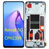 6,4 дюйма AMOLED / TFT Black для OPPO RENO8 4G CPH2457 RENO 8 5G CPH2359 ЖК -дисплей.