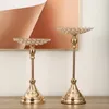 PEANDIM Gold Candle Holders Wedding Crystal Candle Stand Table Flower Rack Candlestick Flowers Vase Home Hotel Crafts Decoration