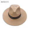 Cappelli larghi Brim Panama Pagning Hat Men Unisex Fedora Sun Shade Protection All-Match Short Short Cuban BreathAbl Fashion Jazz jazz