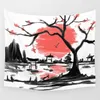 Up Tapestries Studio Ghibli Anime Winds Landscape Wall Tapestry Cover Beach Handduk Filt Picknick Yoga Mat Heminredning hängande R0411