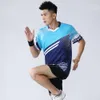 Suit Badminton For Men And Women, Short Sleeved Short Skirt, Quick Drying Sportswear, Tennis Table Tennis Competition Training Team Uniform, Printed In Summer