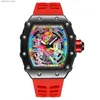 MUBLITURA DE MUBLITACIÓN Mens Quartz y Kongo 68-01 Graffiti Dial con Date Automatic Glow Wutbilble Sports Sports Wutband