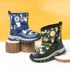 Детские детские снежные сапоги плюшевые водонепроницаемые не скользящие девочки мальчики резиновые подошвы теплые туфли на открытом воздухе 2022 Зимняя новая мода