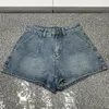 Pantaloni pantaloncini ricamati lettera per donne designer classici denim pantalone corto ragazza maschera jeans hiphop