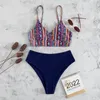 Kobiety Zestawy bikini w dużych rozmiarach dla nastolatków seksowne wydrukowane dzielone stroje kąpielowe stroju kąpielowego Kobiet Swimsuit 2023 Seksowne kobiety