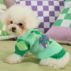 Vêtements pour chiens vêtements de compagnie verts en pelouse en peluche d'hiver plus douce que ours tricot chiot chaud pull beaux vêtements xs-xl