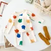 Broek cartoon twope oce baby schattige lange mouw set babymeisjes jongens mode bodem ondergoed ondergoed pyjama's set peuter katoenen broekpak