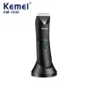 Clippers Kemei KM1838 Hair Clipper Professional Sensitive Area Electric Haircuts Machine IPX7 Waterproof Body Trimmer with Charging Base