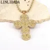 Colliers de pendentif 5pcs 2024 Fashion Gold Color Cross Pendants Collier Zircon Jésus Bijoux religieux pour hommes Femmes