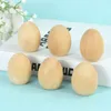 5Pcs Unfinished Easter Eggs Wooden Craft Easter Gift Toys for Kids DIY Graffiti Painting Wood Blank Egg 2024 Easter Party Decor